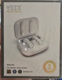 VEEX BT2 White Wireless Earbuds with Charging Case | Bluetooth 5.0 – 8 Hours Playtime