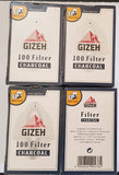 GIZEH slim filters 8mm lot of 4x100  CHARCOAL ACTIVE SYSTEM - benz-market