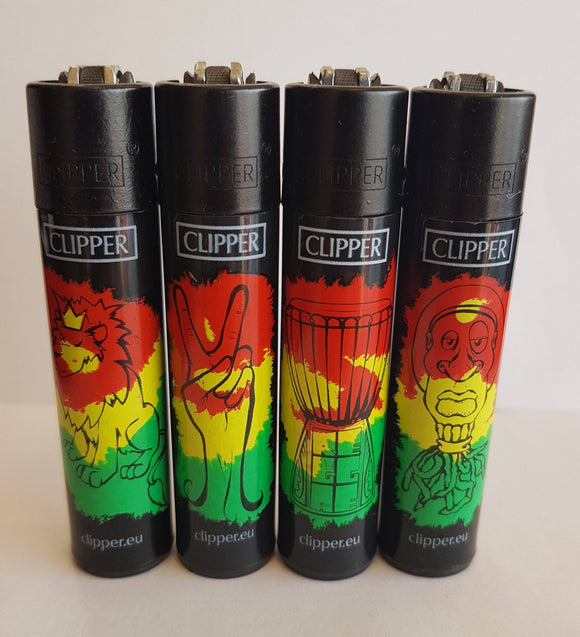 4 Clipper Lighters  Jamaican Vibes Collection Unused Refillable - benz-market