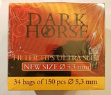 DARK HORSE  Filter Tips 5.3 mm Lot of 34 bags 150 Tips Each - benz-market