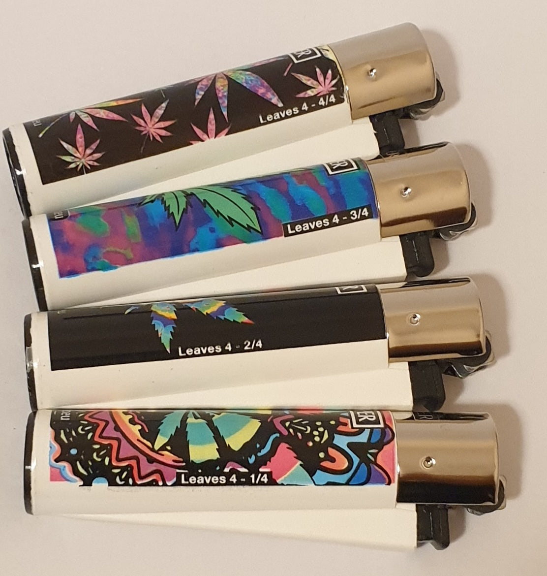 Clipper Lighters - Leaves 16 - Set of 4 Lighters - Refillable &  Re-flintable - Includes Display Case/Protective Holder - 99 Problems/420  Solutions