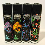 Brand New 4 Clipper Lighters Grass 66 Collection Full Set Refillable