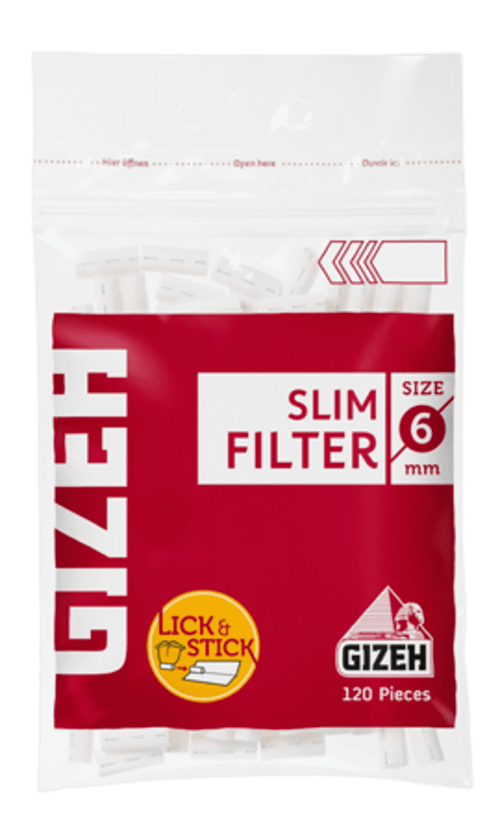 Brand New Gizeh Slim Cigarette Filter Tips 6mm Closed Pack Of 20x120 Bags