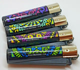 Brand New 4 Clipper Lighters Print Mandala Collection Full Series Refillable