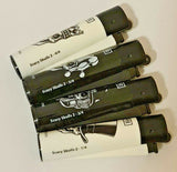 Brand New Mini 4 Clipper Lighters Scary Skulls Collection Full Set Refillable