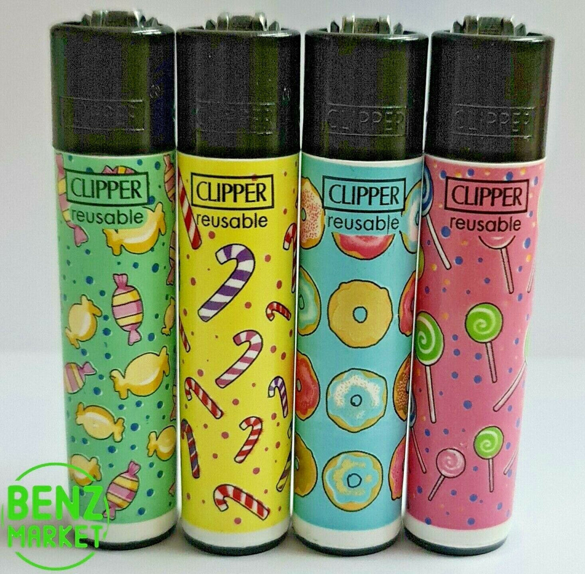 CLIPPER, 4 assorted lighters lighters, 1 load Gas lighter Clipper 300 ML, 9  PCs stone Clipper and 1 keychain free