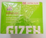 Brand New Gizeh Extra Slim Rolling Papers 50x66 Booklets Super Fine Cut Corners - benz-market