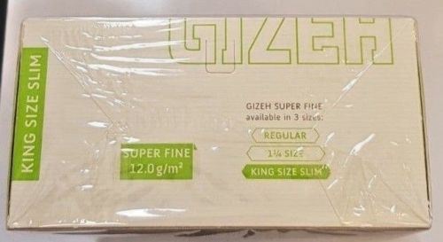 Brand New Gizeh Slim King Size Rolling Papers 50x33 Booklets