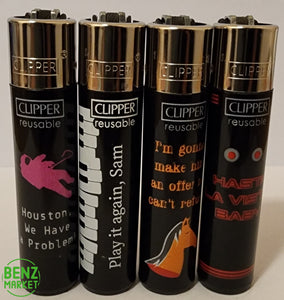 Brand New 4 Clipper Lighters ScreenPlay Collection Full Set Refillable