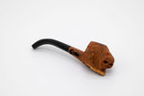 Hand Carved Acacia Wood Pipe with Mango Wood Case + 50pcs Simba 7mm Carbon Filters
