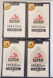 GIZEH slim filters 8mm lot of 4x100  CHARCOAL ACTIVE SYSTEM - benz-market