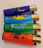 4 Clipper Lighters Back To Skull 3 Collection Unused Refillable - benz-market