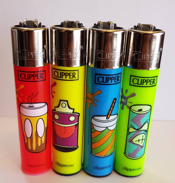 4 Clipper Lighters Recycle Kinds Collection Unused Refillable - benz-market