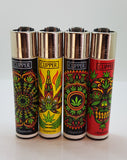 Brand New 4 Clipper Lighters  Psy Weed Collection Unused Refillable Lighters