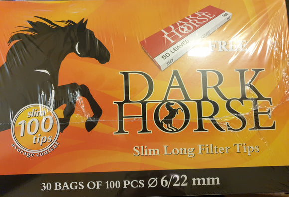 Brand New Dark Horse Filter Tips 6/22mm long 30 bags