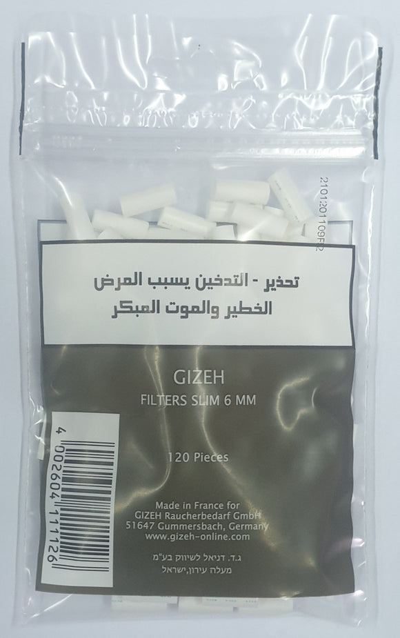 GIZEH Paper Slim Filters, 100% plastic-free filters, 120 pieces per b,  34,95 €
