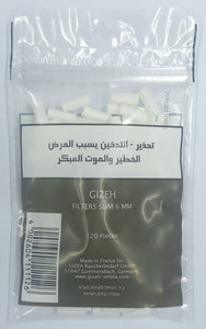 Brand New Gizeh Cigarette Slim Filter Tips 6mm Lot Of 5x120 Bags