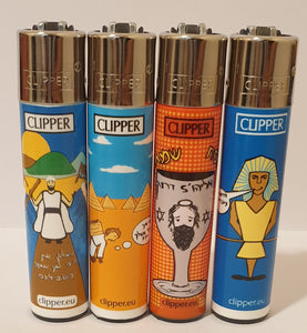 Brand New 4 Clipper Lighters Passover Collection Full Set Refillable Original