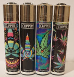 Brand New 4 Clipper Lighters Leaves 4 Collection Full Set Refillable Original