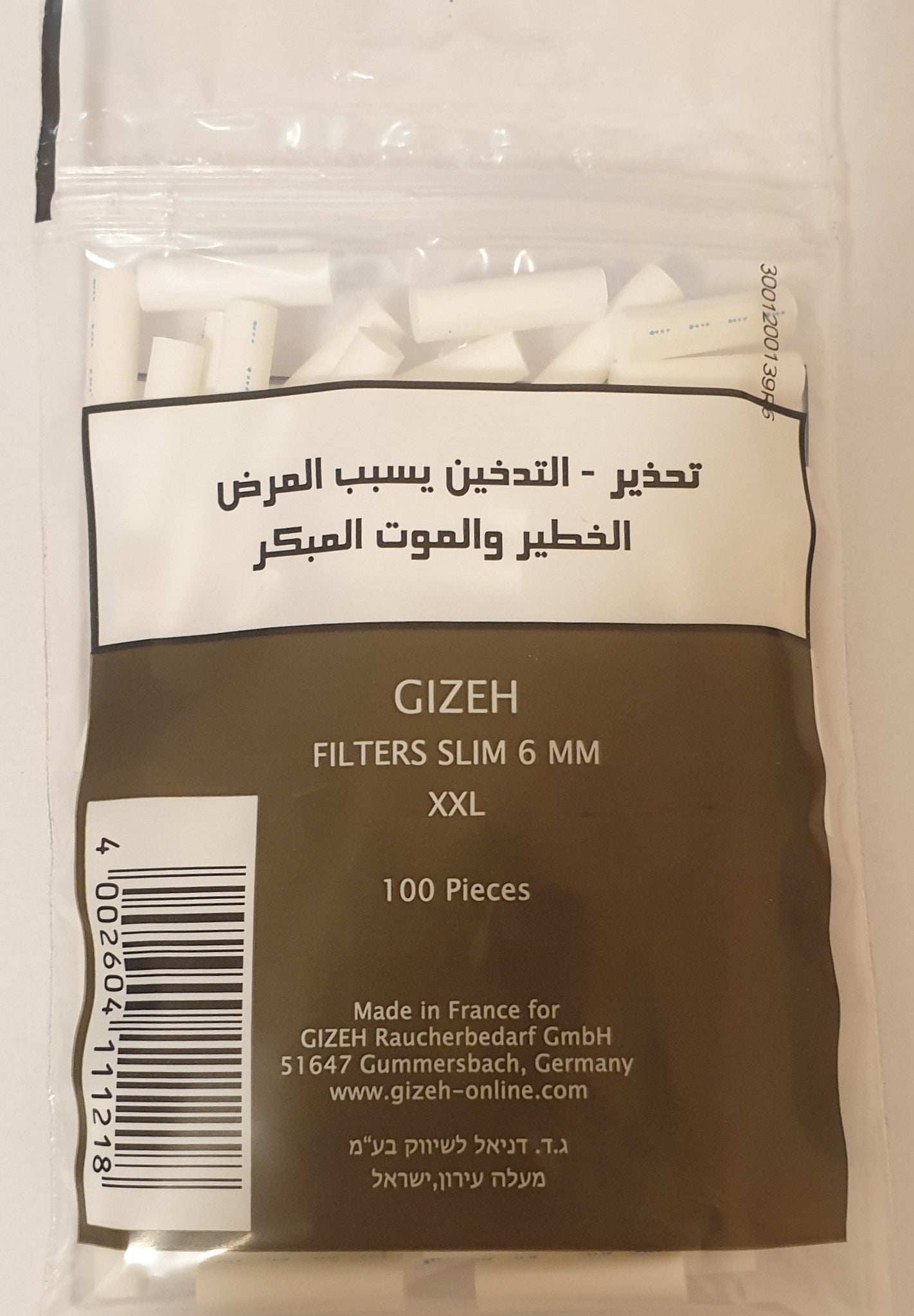 GIZEH XXL Filter tips 6/23mm super long Lot Of 20 Bags
