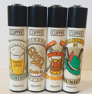 Brand New 4 Clipper Lighters Oktoberfest  Collection Full Set Refillable