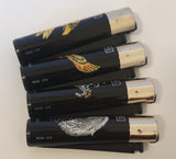 Brand New 4 Clipper Lighters Wild  Collection Full Set Refillable
