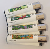 Brand New 4 Clipper Lighters Grass 6 Collection Full Set Refillable