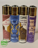Brand New 4 Clipper Lighters Feminism Collection Full Set Refillable