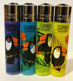 Brand New 4 Clipper Lighters Tucan Life Collection Full Set Refillable
