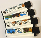 Brand New 4 Clipper Lighters Grass 43 Collection Full Set Refillable