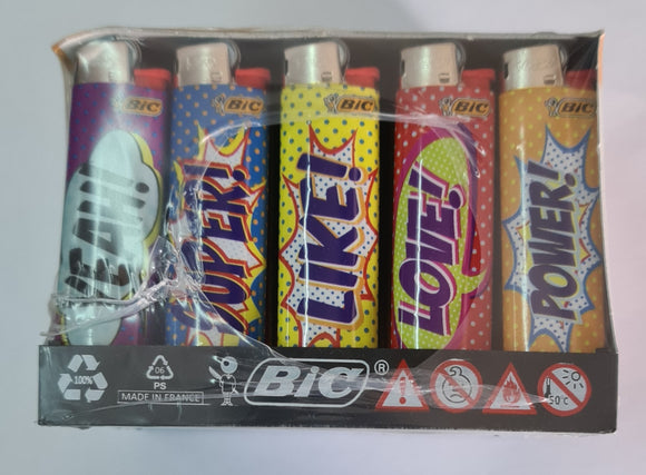 Brand New Bic Lighters Lot of 50 Lighters Mix Collection Original Disposable