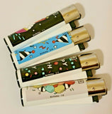 Brand New 4 Clipper Lighters Birthday Collection Full Set Refillable