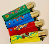 Brand New 4 Clipper Lighters Natural Spring 2 Collection Full Set Refillable