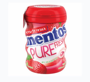 Brand New Mentos Pure Fresh Strawberry Flavore Pack Of 6 Bottles Kosher