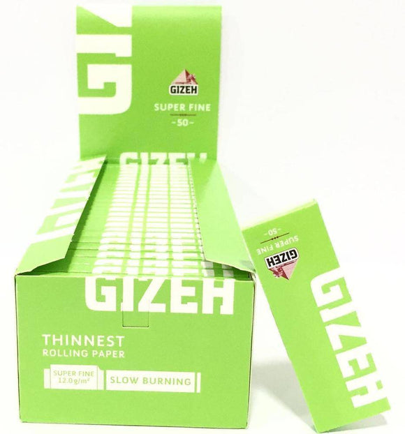 Brand New Gizeh Closed Box of 50 Booklets Super Fine Rolling Papers 12.0 g/m - benz-market