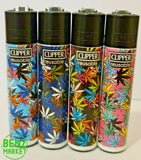 Brand New 4 Clipper Lighters Grass 20 Collection Full Set Refillable