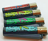 Brand New 4 Clipper Lighters Pop Leaves Collection Full Series Refillable