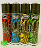 Brand New 4 Clipper Lighters Grass 34 Collection Full Set Refillable