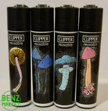 Brand New 4 Clipper Lighters Mushroom 2 Collection Full Set Refillable