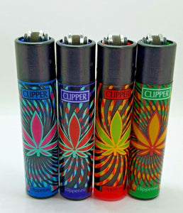 Brand New 4 Clipper Lighters Weedy 3 Collection Full Series Refillable