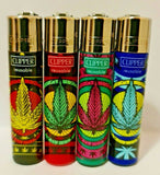 Brand New 4 Clipper Lighters Leaves World 4 Collection Full Set Refillable