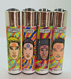 Brand New 4 Clipper Lighters Be Proud Collection Full Series Refillable
