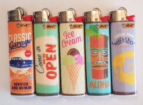 Forord cigar Uplifted Bic Lighters Lot Of 5 Collection Original