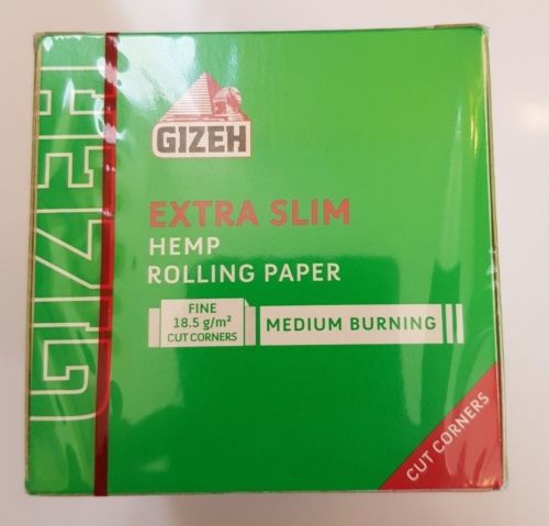 Brand New Gizeh Extra Slim Hemp Rolling Papers 50x66 Booklets Fine 18.5 g/m - benz-market