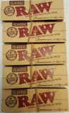 Lot Of 5 Booklets Raw Natural Unrefined Rolling Papers 1 1/4 + Filters - Rolling Papers