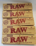 Lot Of 5 Booklets Raw Natural Unrefind Rolling Paper Classic King Size Slim+Tips - Rolling Papers