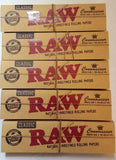 Lot Of 5 Booklets Raw Natural Unrefined Rolling Papers King Siz+Pre Rolled Tips - Rolling Papers