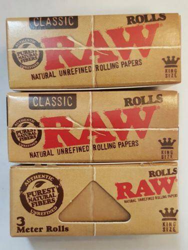 Raw Classic Rolls 3Pcs Of 3Meter Each Rolling Papers King Size - Rolling Papers