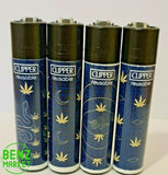 Brand New 4 Clipper Lighters Grass 36 Collection Full Set Refillable