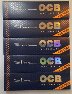 Ocb Ultimate King Size Thinnest Rolling Paper+Filter Tips 5 Booklets - Rolling Papers
